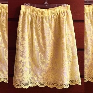 Yellow Lace Lucy Paris Skirt